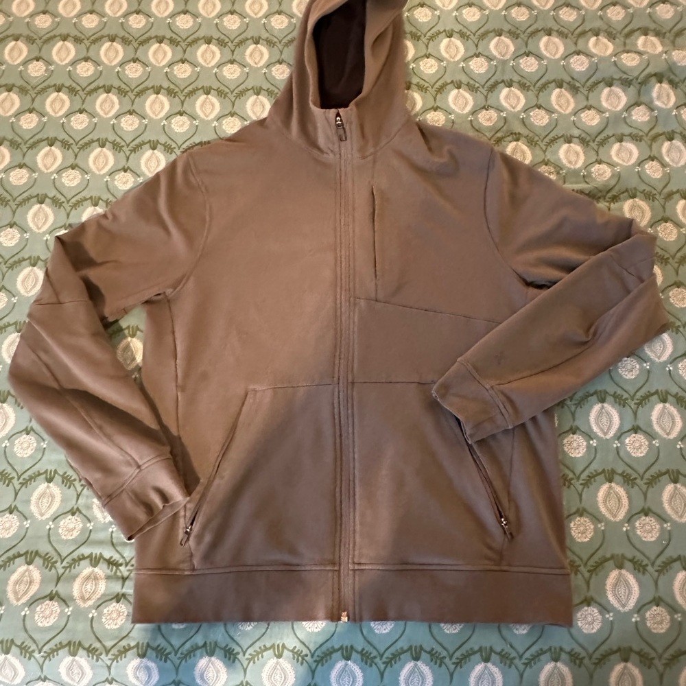 Lululemon City Sweat Full Zip Hoodie in size large, color army green.